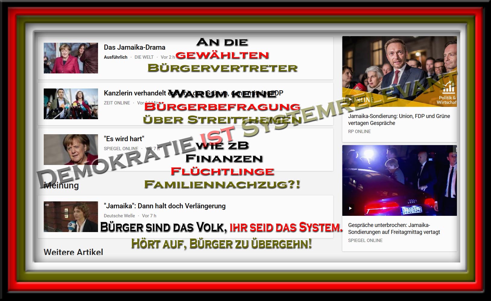 Streitausruf zu Streitthemen - Artikel 20, Abs. 2 GG: alle Staatsgewalt geht vom Volke aus